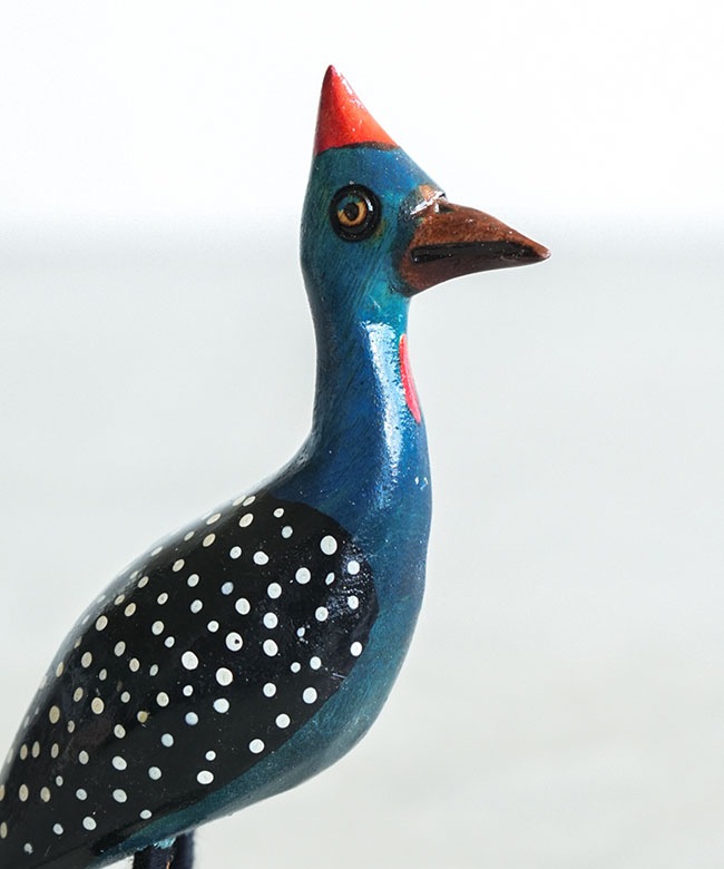 AFRICANSQUARE(アフリカンスクエアー) 木製鳥 脚付きミニ アフリカの鳥