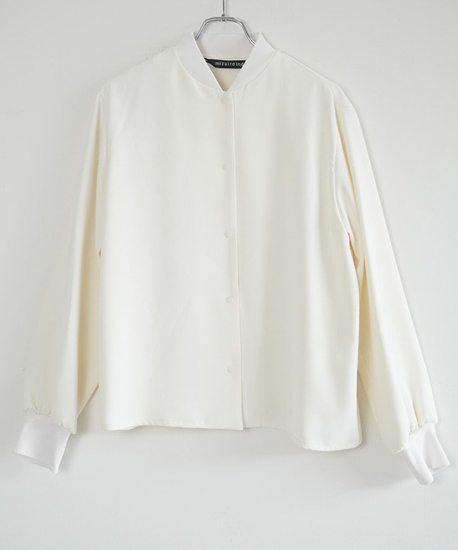 SALE 50%OFF】mizuiro ind(ミズイロインド) blouson like shirt