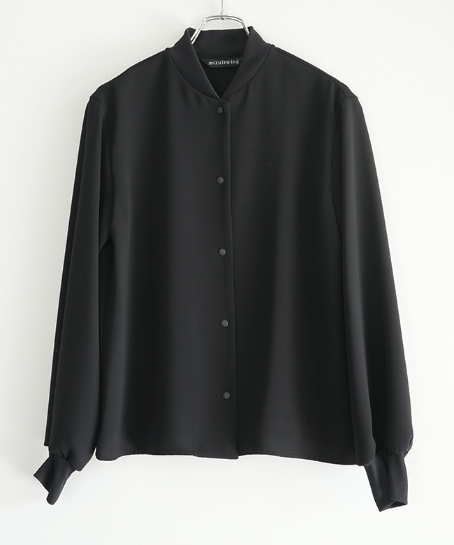 4-230056]mizuiro ind(ミズイロインド) blouson like shirt ブルゾン
