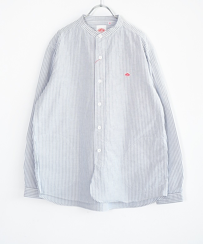 ◇DANTON(ダントン)MEN'S OXFORD BAND COLLAR SHIRT PATTERN メンズ