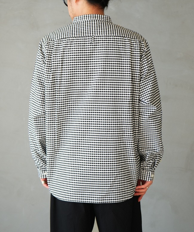 ◇DANTON(ダントン)MEN'S OXFORD BAND COLLAR SHIRT PATTERN メンズ