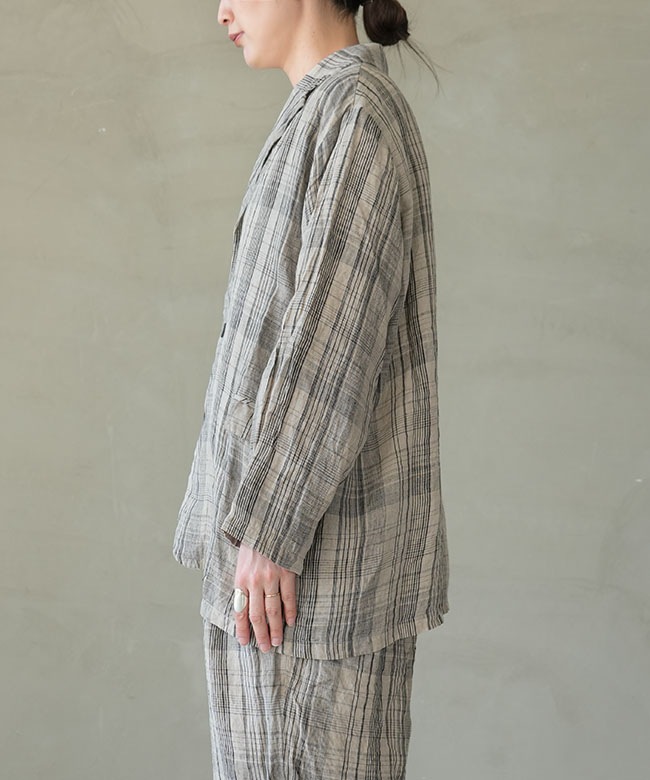 ICHI Antiquites(イチアンティークス) CHECK JACKET チェック