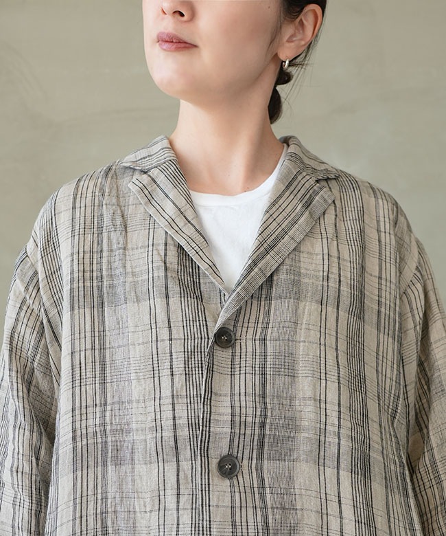 ICHI Antiquites(イチアンティークス) CHECK JACKET チェック