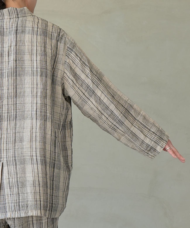 ◎◎ICHI Antiquites(イチアンティークス) CHECK JACKET チェック