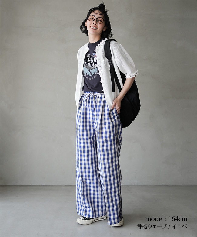 THE SHINZONE(ザ シンゾーン) GINGHAM CHECK PANTS ギンガムチェック