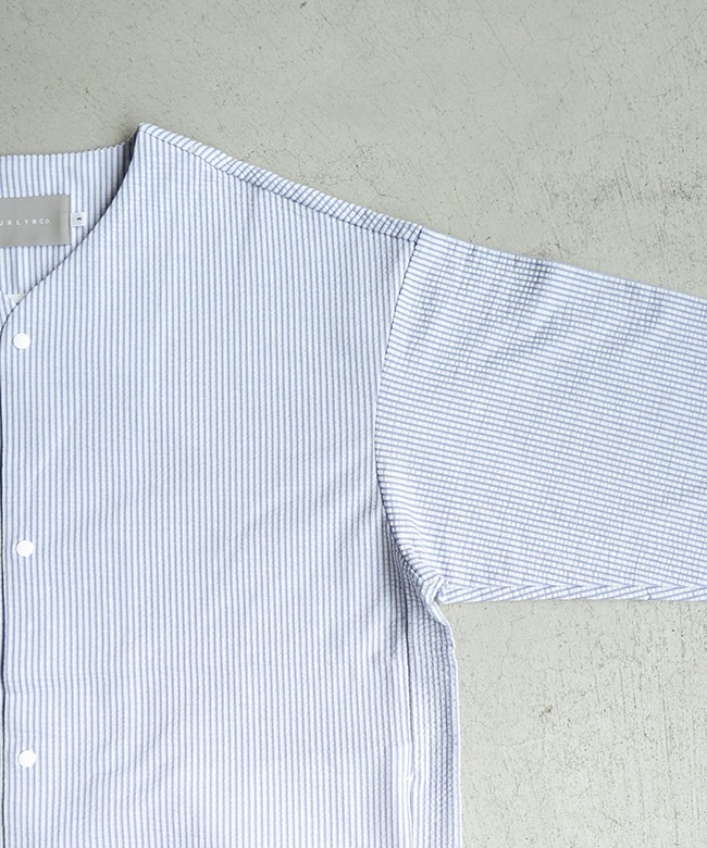 SALE 50%OFF】Curly&Co.(カーリー) SEERSUCKER SNAP BUTTON CARDIGAN