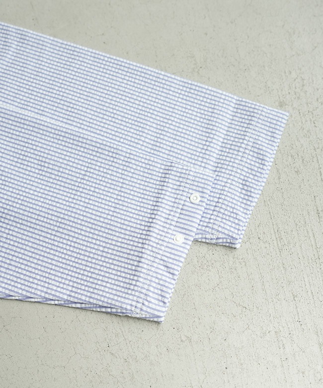 【SALE 30%OFF】Curly&Co.(カーリー) SEERSUCKER SNAP BUTTON CARDIGAN シアサッカー ...
