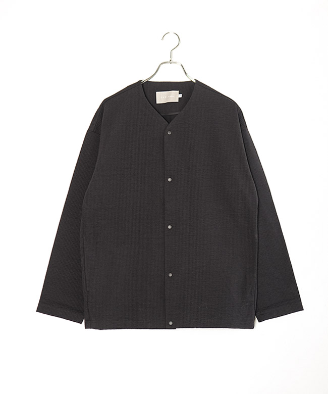 Curly&Co.(カーリー) SEERSUCKER SNAP BUTTON CARDIGAN シアサッカー