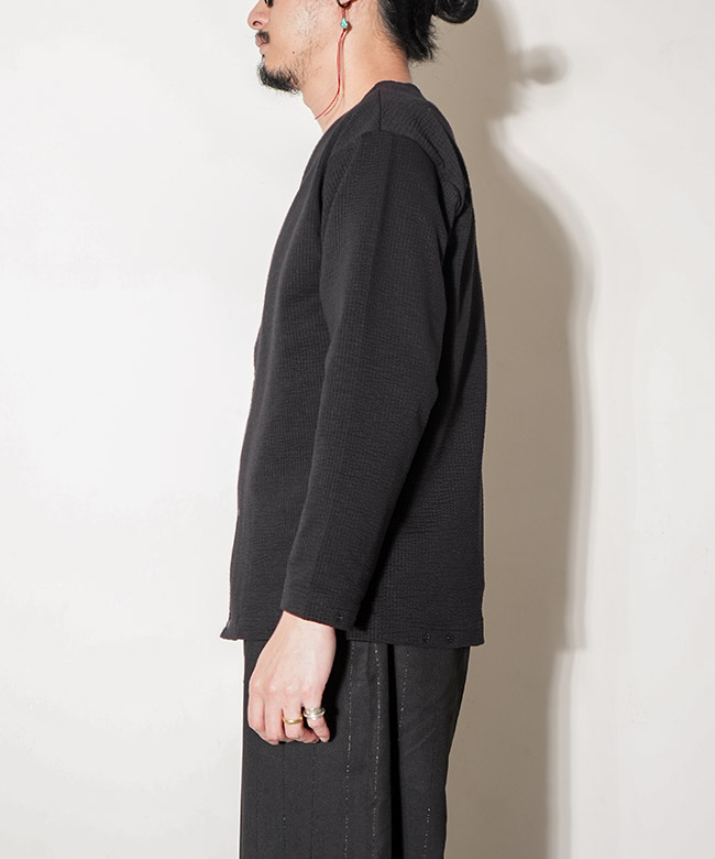 Curly&Co.(カーリー) SEERSUCKER SNAP BUTTON CARDIGAN シアサッカー
