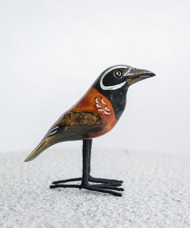 AFRICANSQUARE(アフリカンスクエアー) 木製鳥 脚付きミニ アフリカの鳥