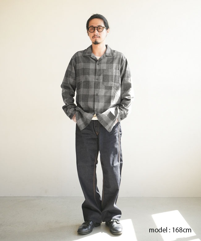 WORKERS(ワーカーズ) OPEN COLLAR SHIRT COTTON WOOL FLANNEL オープン