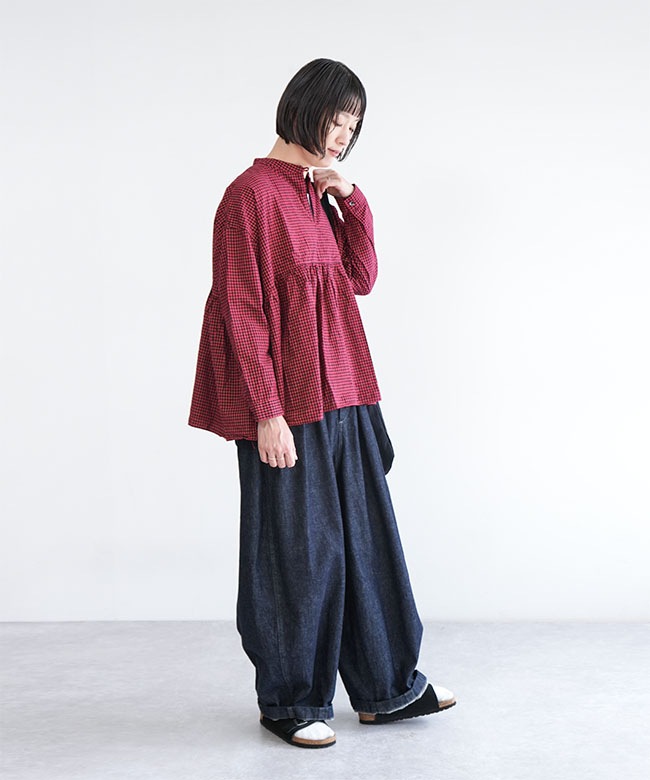 SALE 50%OFF】SETTEN(セッテン) 50/- ギンガムブロード 染料染め 