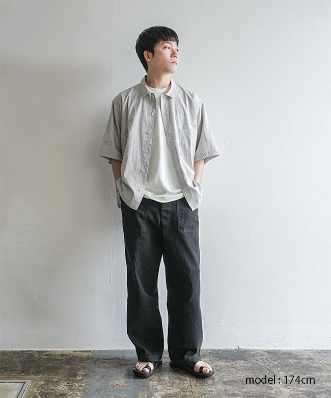 BASISBROEK 未使用 バージスブルック プルオーバー 半袖 シャツ BASISBROEK（バージスブルック） ドーレン オープンカラーシャツ