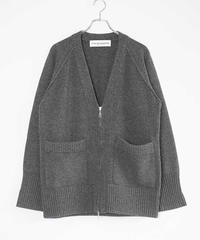 THE SHINZONE(ザ シンゾーン) WOOL KNIT ZIP CARDIGAN ウールニット