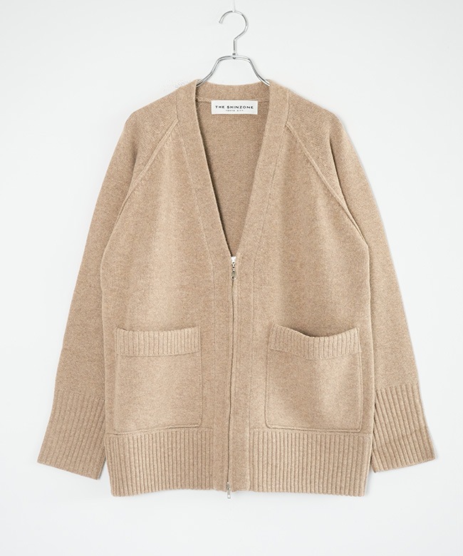 25AMSNI07]THE SHINZONE(ザ シンゾーン) WOOL KNIT ZIP CARDIGAN