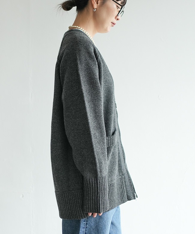 THE SHINZONE(ザ シンゾーン) WOOL KNIT ZIP CARDIGAN ウールニット