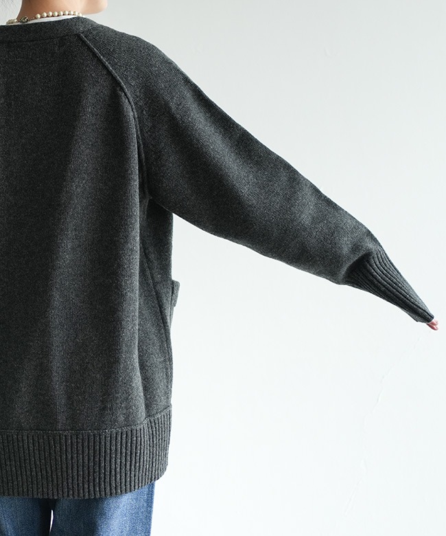 25AMSNI07]THE SHINZONE(ザ シンゾーン) WOOL KNIT ZIP CARDIGAN
