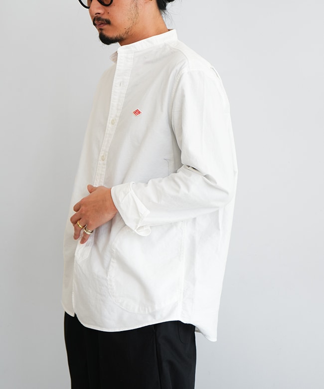 ◇DANTON(ダントン)Men's Oxford Band Collar Shirt メンズ