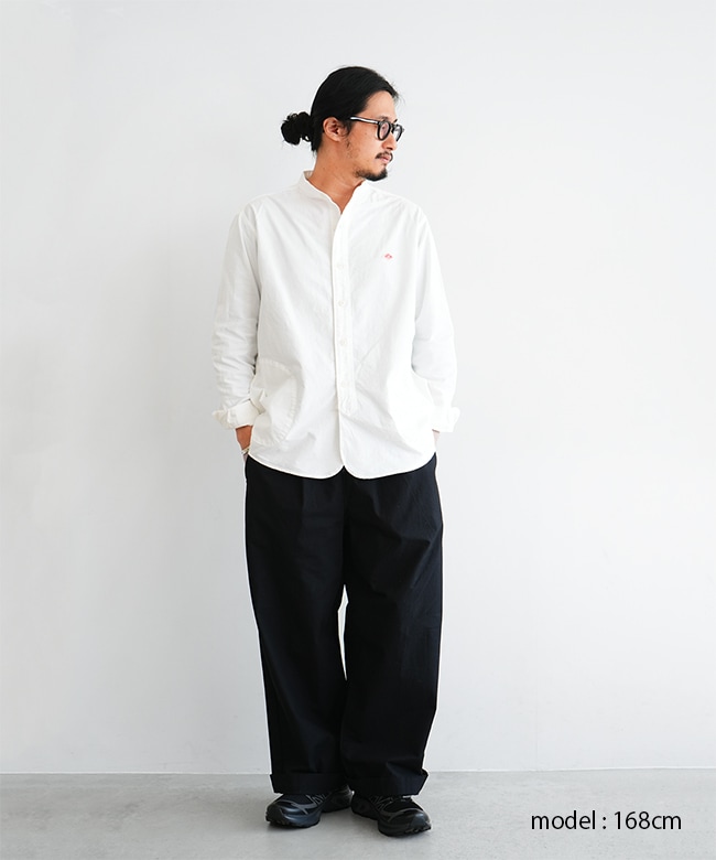◇DANTON(ダントン)Men's Oxford Band Collar Shirt メンズ
