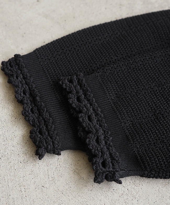 THE SHINZONE(ザ シンゾーン) MESH LACE KNIT CARDIGAN メッシュレース