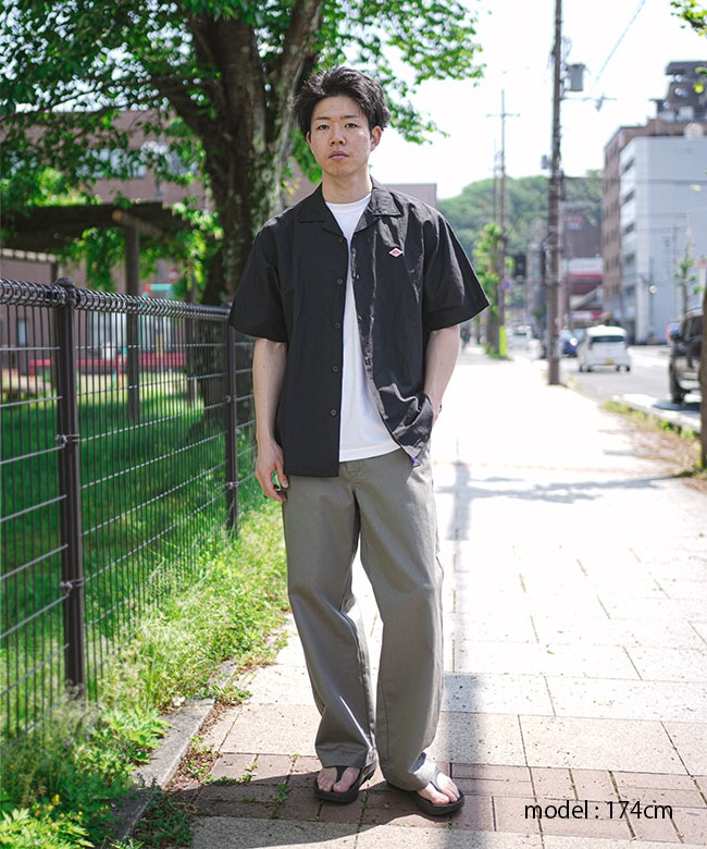 ◇DANTON(ダントン) SHORT SLEEVE SHIRT ショートスリーブシャツ 開襟