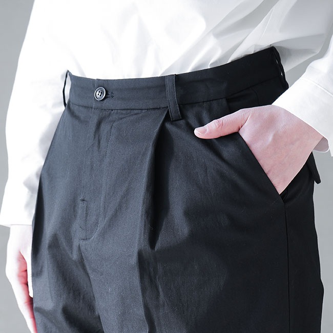 SALE 50%OFF】[230733]ICHI(イチ)コットンリネンタックパンツ