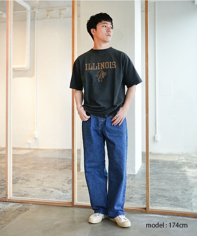 REMI RELIEF ILLINOIS Tシャツ　新品　未試着 REMI RELIEF / レミレリーフ】LW加工T 