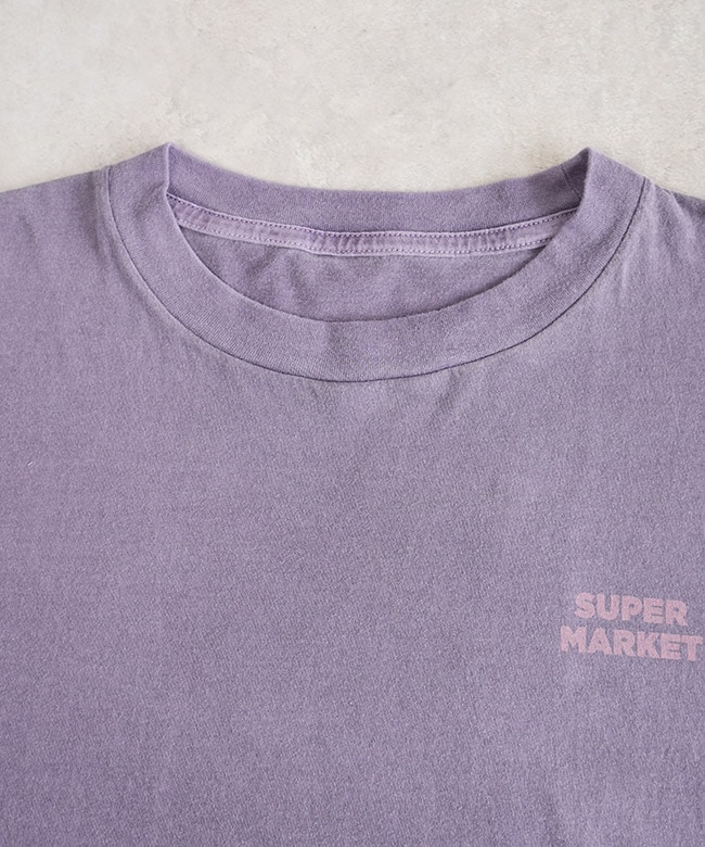 ヴェリテクールプリントロングスリーブTシャツ／カラー：パープル VCC-503]Veritecoeur(ヴェリテクール) PRINT L/S TEE プリント