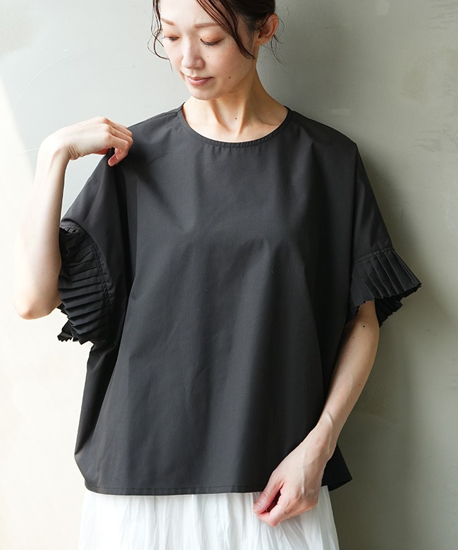 SALE 30%OFF】[2-230105]mizuiro ind(ミズイロインド)pleats slv