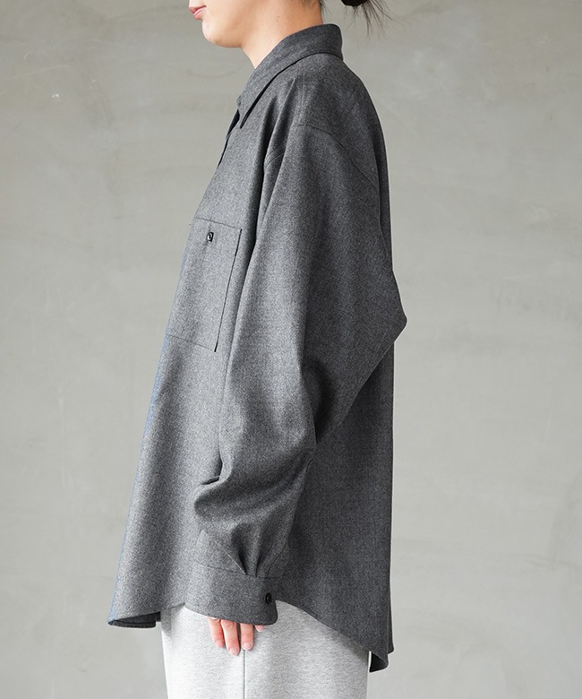 25AMSBL05]THE SHINZONE(ザ シンゾーン) WOOL DADDY SHIRT ウール