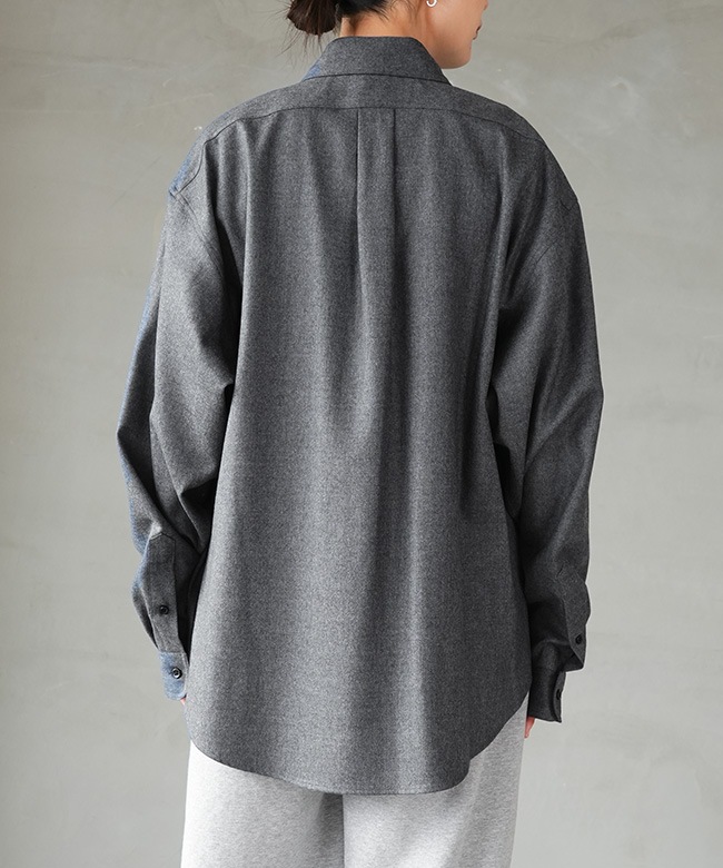 25AMSBL05]THE SHINZONE(ザ シンゾーン) WOOL DADDY SHIRT ウール