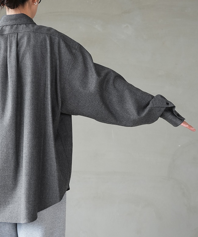 25AMSBL05]THE SHINZONE(ザ シンゾーン) WOOL DADDY SHIRT ウール