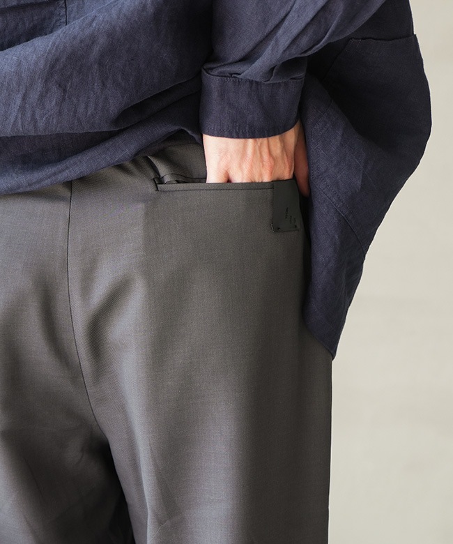 A18835 美品 エヌハリウッドコンパイルライン イージートラウザーズ 灰38 N.HOOLYWOOD(エヌハリウッド) EASY TROUSERS メンズ ボトムス イージー