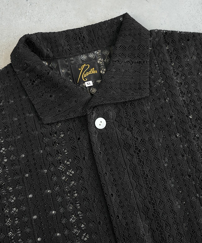 NEEDLES(ニードルズ) S/S WIDESPREAD COLLAR SHIRT - RASCHEL LACE