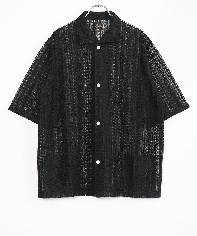 NEEDLES(ニードルズ) S/S WIDESPREAD COLLAR SHIRT - RASCHEL LACE