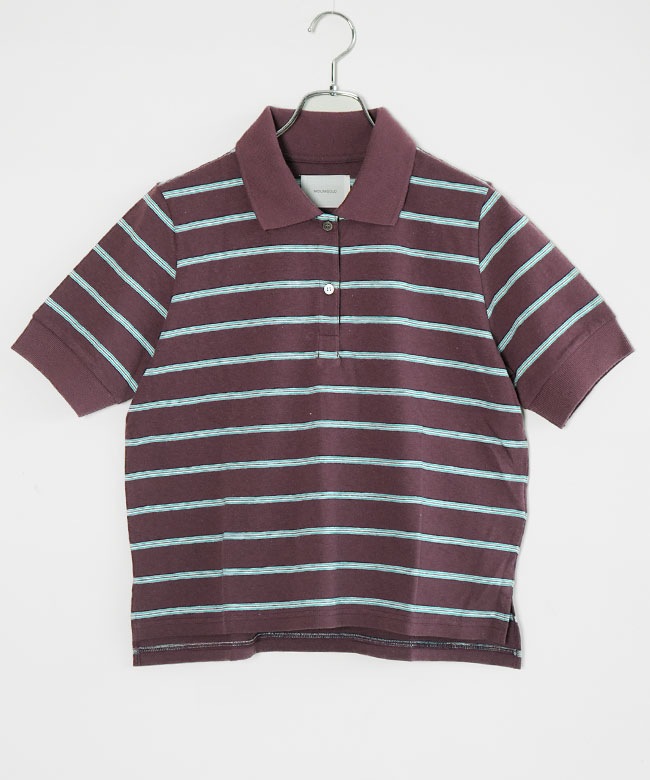 MIDIUMISOLID(ミディウミソリッド) multi-striped polo PO マルチ