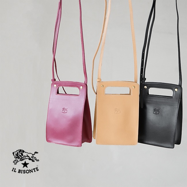 新品 イルビゾンテ 本革 レザー トートバッグ ハンド ペール ピンク-