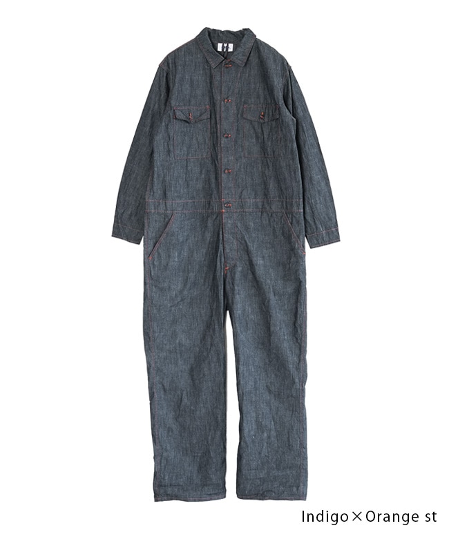 SALE 50%OFF】[YAR-25SS-P6]Yarmo(ヤーモ) Boiler Suit_Indigo