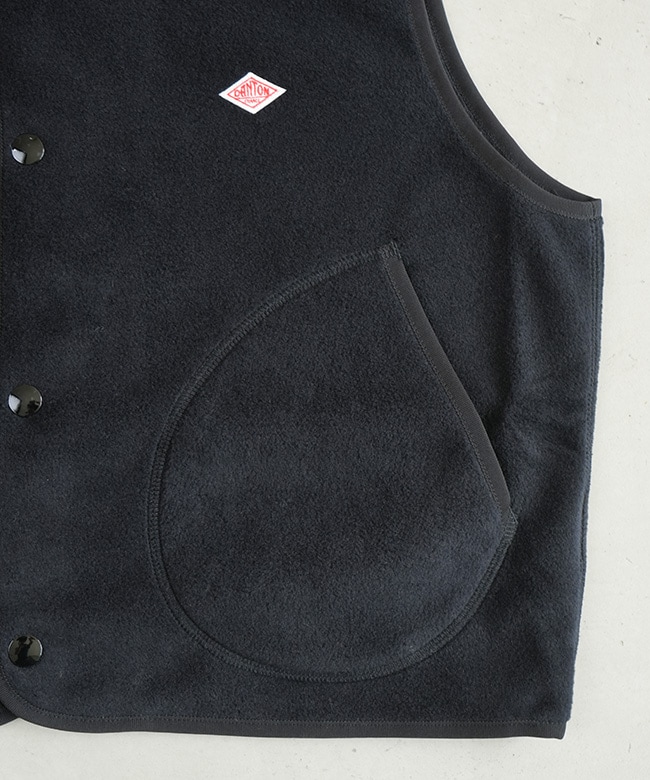 ◇[DT-A0521] DANTON(ダントン)フリース カラーレスベスト WOMEN