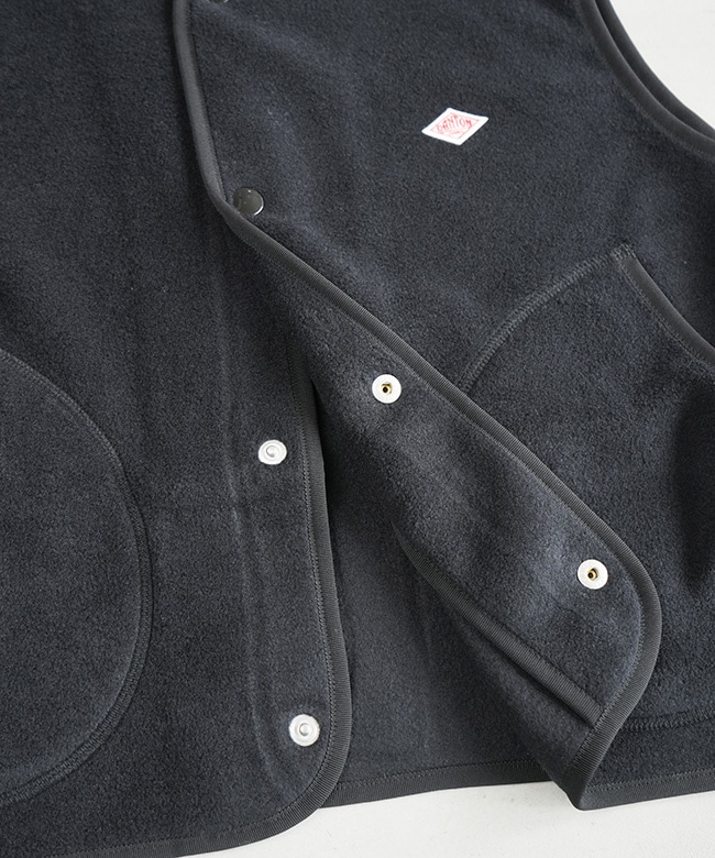◇[DT-A0521] DANTON(ダントン)フリース カラーレスベスト WOMEN