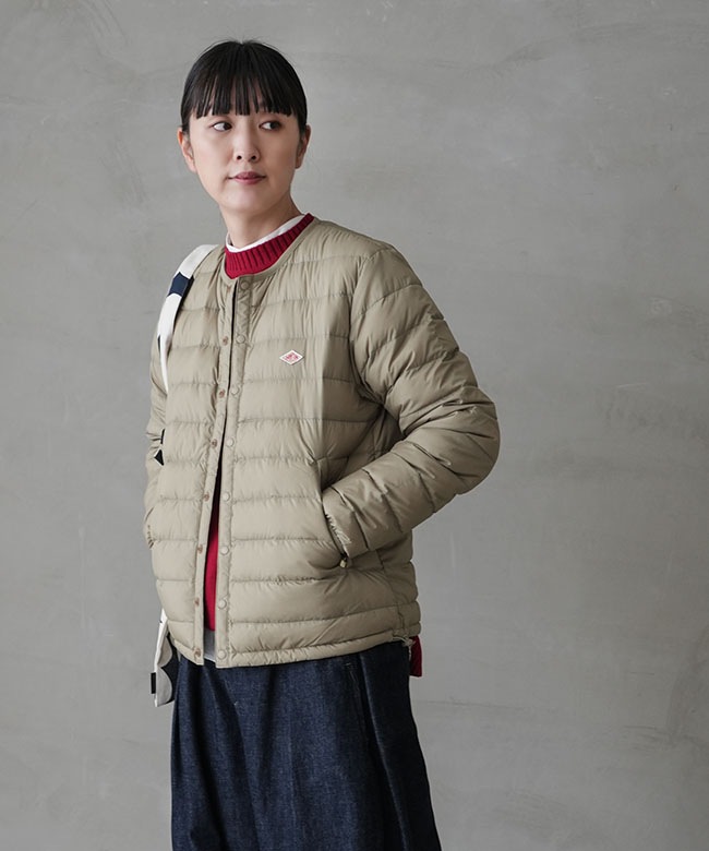 DANTON ＊インナーダウンジャケット＊ M 収納袋付き　ベージュ DANTON ダントンインナーダウン サンドベージュ 新品タグ付 収納