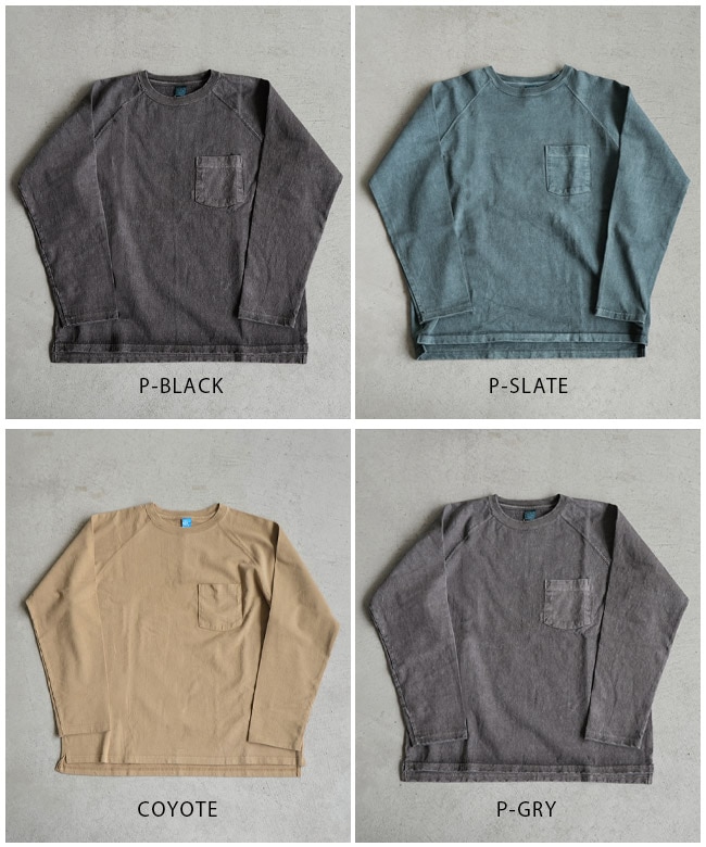 GOLT1805]GOOD ON(グッドオン) L/S HEAVY RAGLAN POCKET TEE