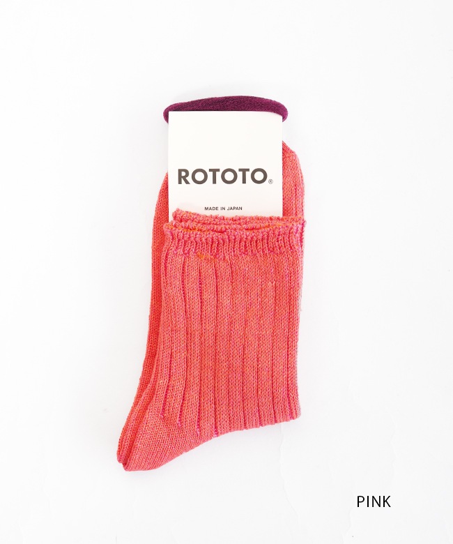 R1462]ROTOTO(ロトト) LINEN COTTON RIBBED ANKLE SOCKS