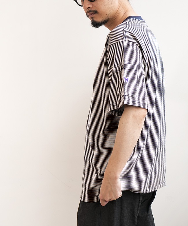 NEEDLES(ニードルズ) S/S Crew Neck Tee - Cotton Stripe Jersey