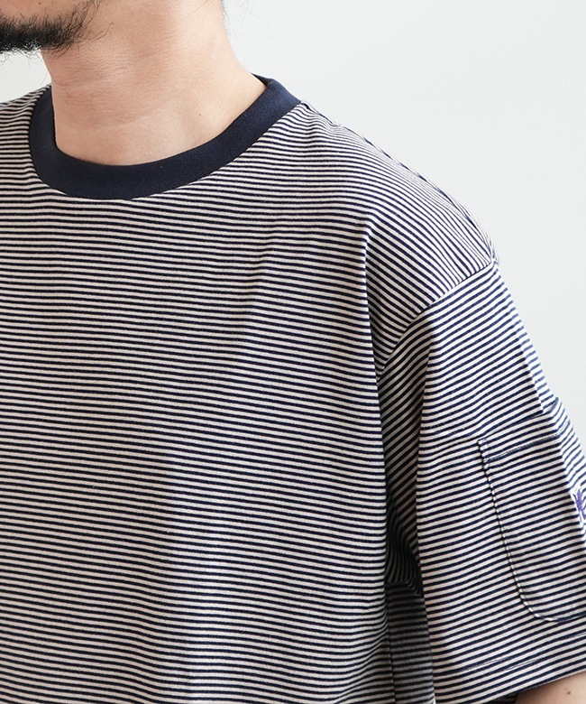 NEEDLES(ニードルズ) S/S Crew Neck Tee - Cotton Stripe Jersey 