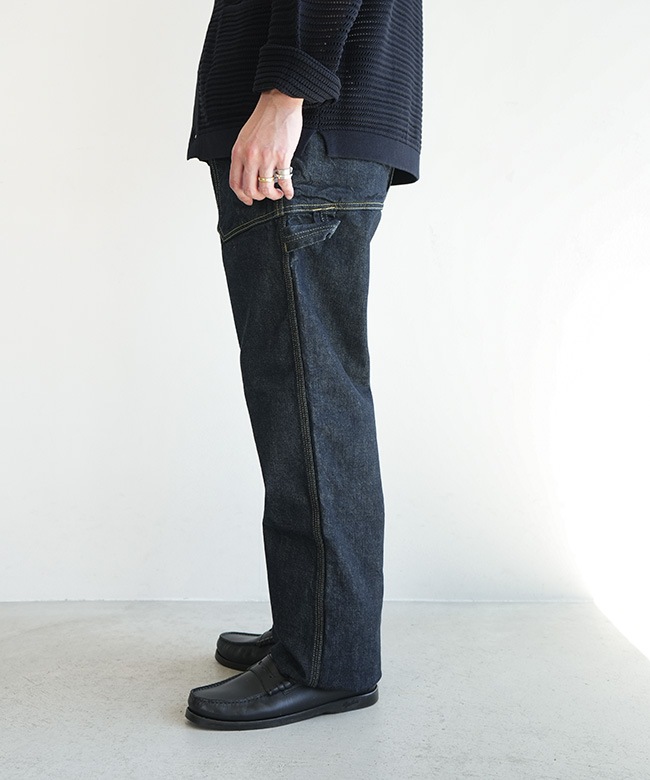 ササフラス　フォールリーフガーデナーパンツ　Lサイズ　デニム SASSAFRAS(ササフラス) FALL LEAF GARDENER PANTS 13.5oz Denim