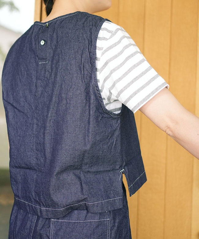 SALE 10%OFF】Midi Umi(ミディウミ) コンパクトデニムベスト トップス