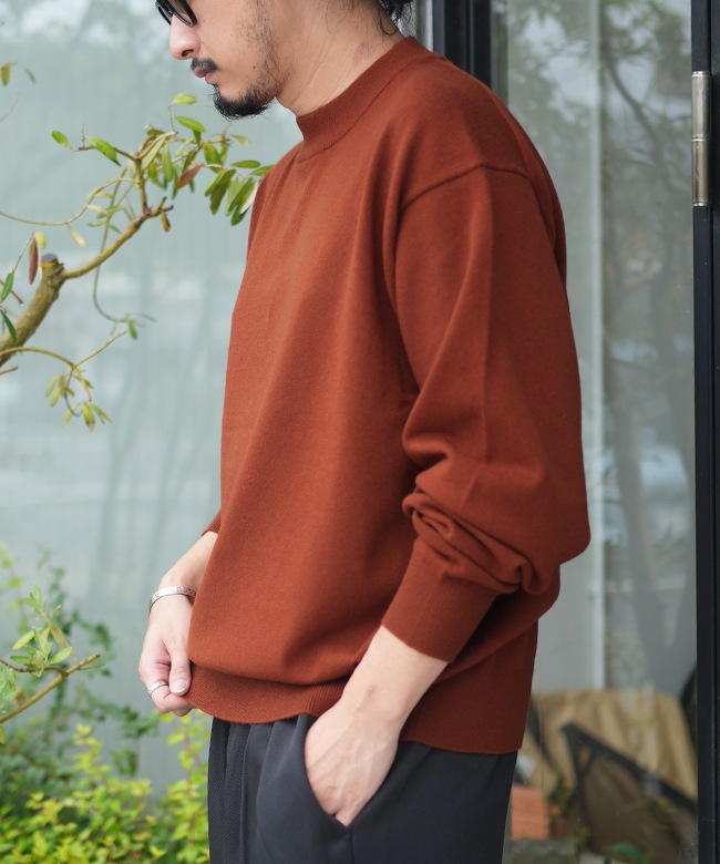 SALE 50%OFF】[2403-008]crepuscule (クレプスキュール) Moc Neck P/O