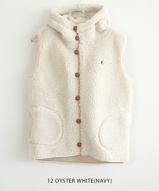 J-1069BOA]Gymphlex(ジムフレックス) BOA HOODED VEST ボア