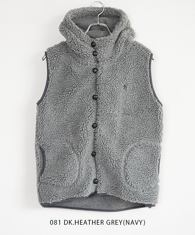 J-1069BOA]Gymphlex(ジムフレックス) BOA HOODED VEST ボア